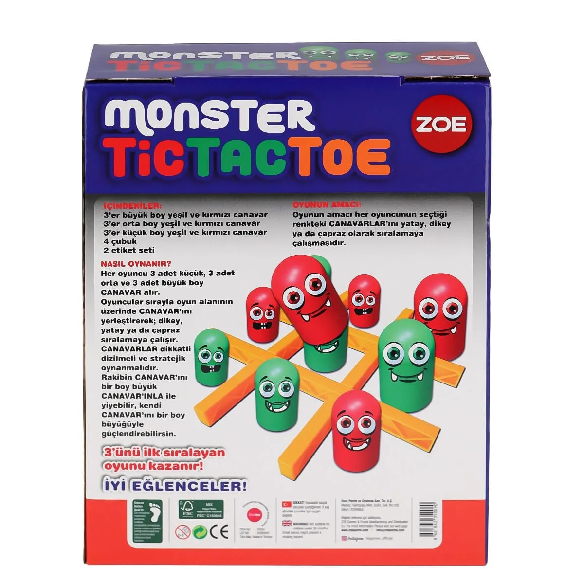 Zoe Tic Tac Toe Canavar Temalı Oyun — görsel 2