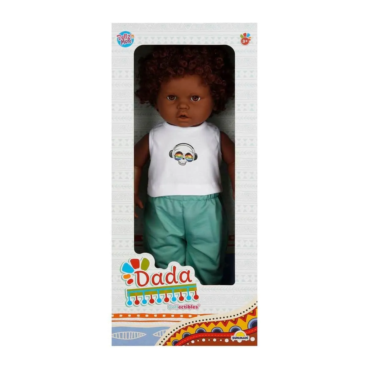 Dada Kıvırcık Saçlı Bebek 60 cm -Sunman