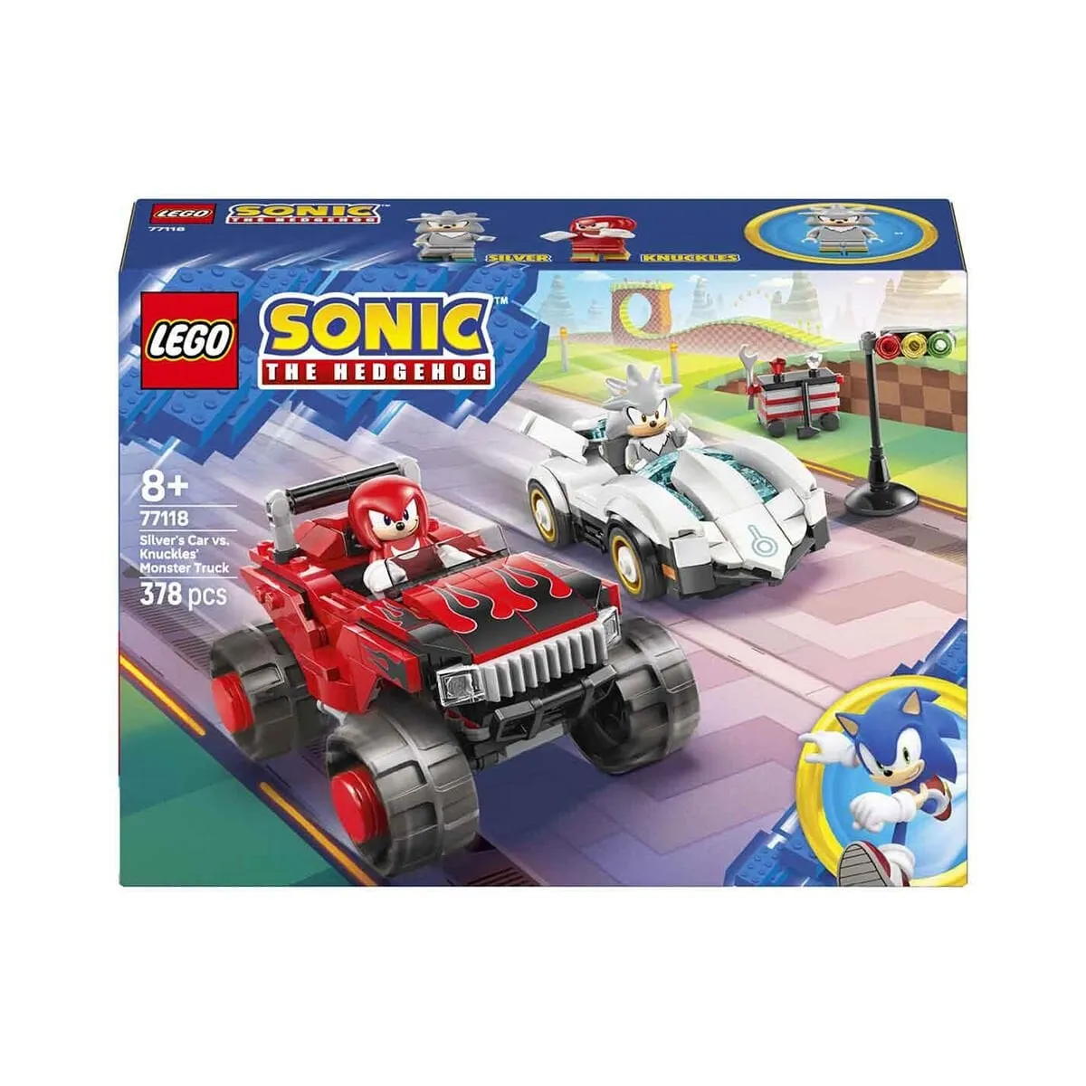 LEGO Sonic Silver'ın Arabası ve Knuckles'ın Canavar Kamyonu 378 Parça — görsel 8