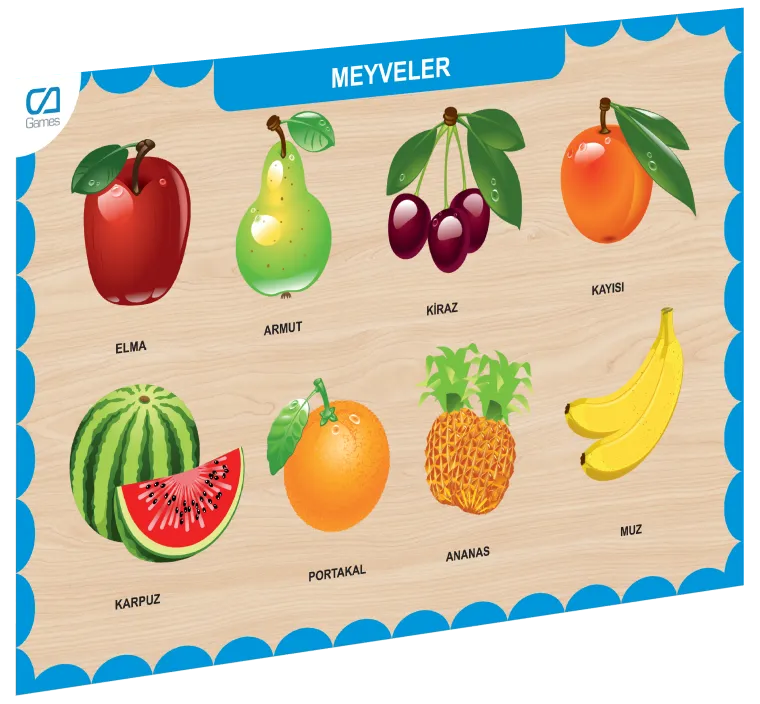 Ca Games Ahşap Meyveler Bul-Tak