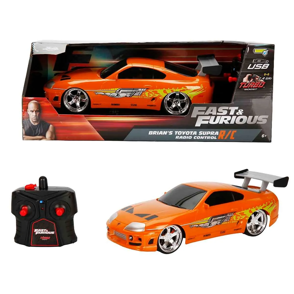 Sım-Jda-Rc Araba 116 Fast Furıous Brıans Toyota Supra Ff 3 7V Usb 2