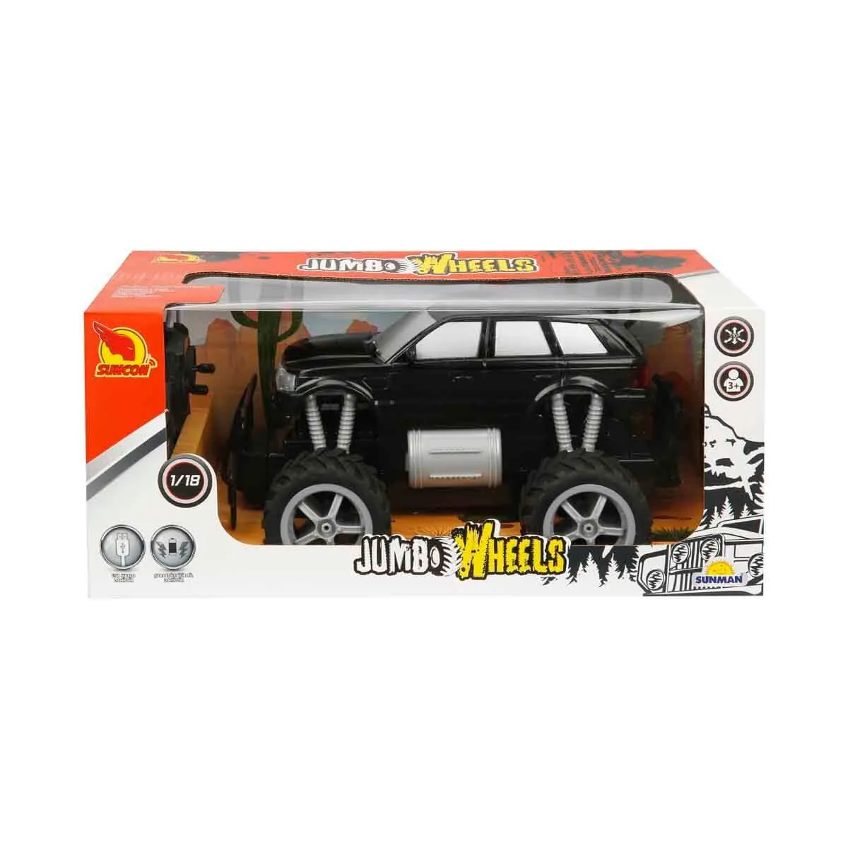 1:18 Uzaktan Kumandalı Jumbo Wheels Usb Şarjlı Araba — görsel 7