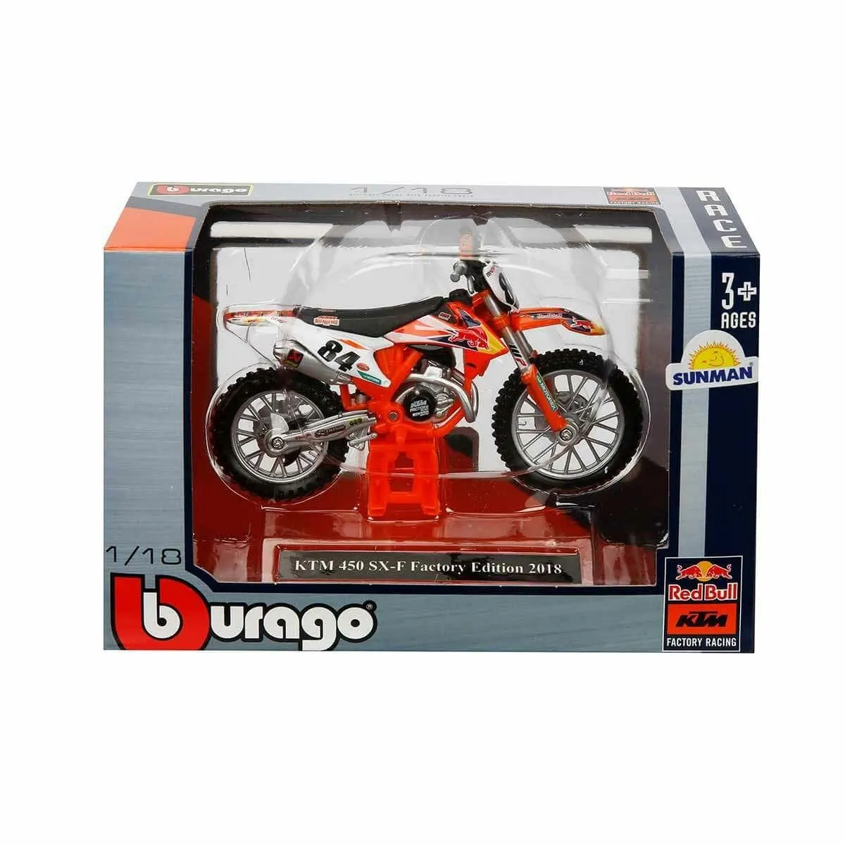BUR-1:18 Motor Red Bull KTM 450 2 Asorti - Sunman