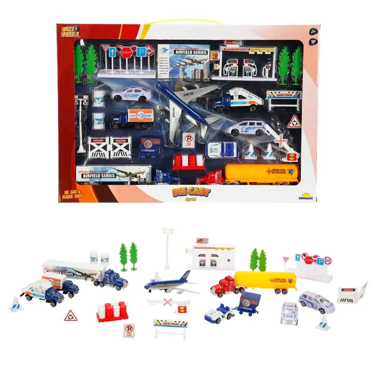 SUN-YFN-MXX-DC OYUN SET İTAFİYE POLİS HAVALİMANI 40 PRÇ BYK 3A