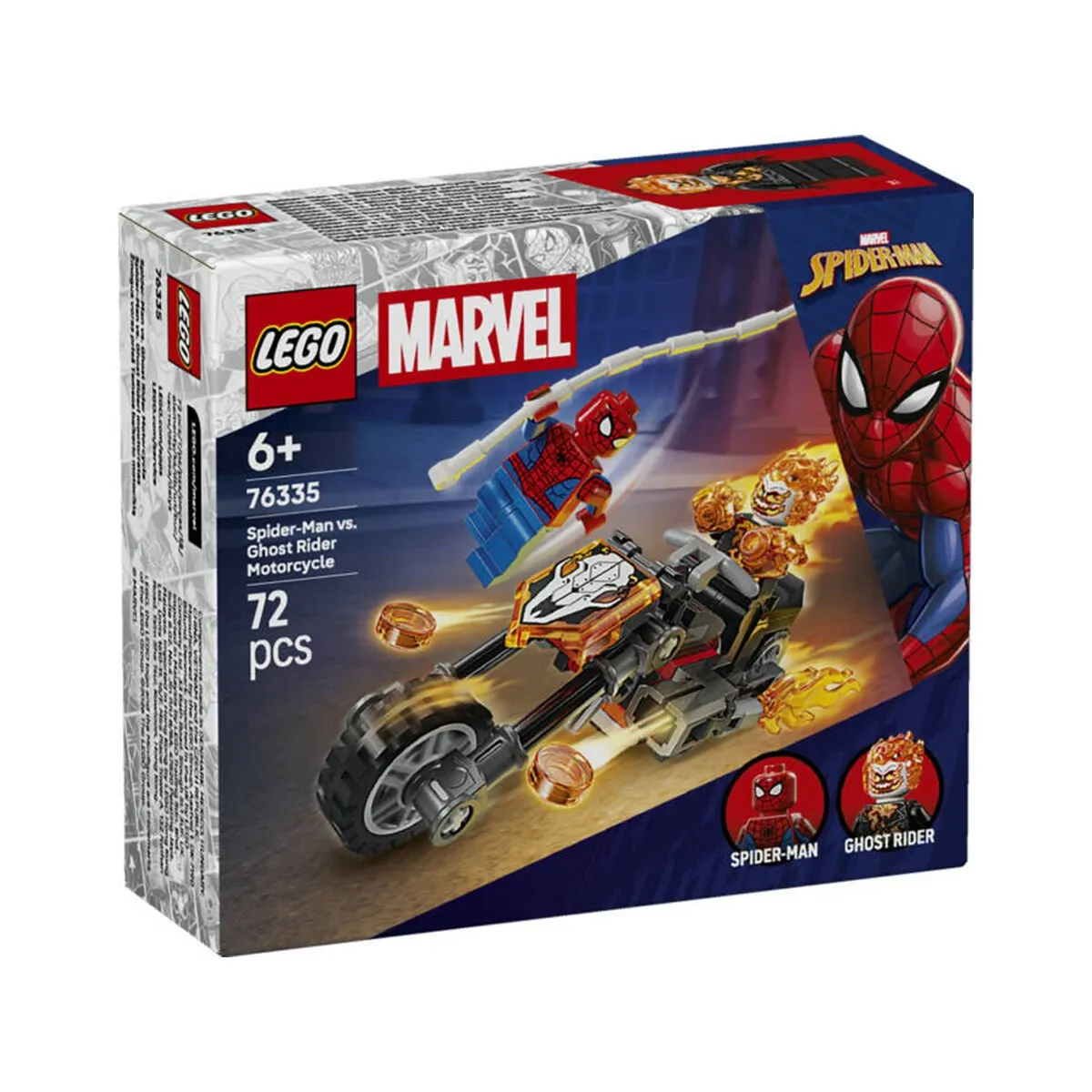 Lego Marvel Spider-Man Ghost Rider Motosikletine Karşı 72 parça +6 yaş