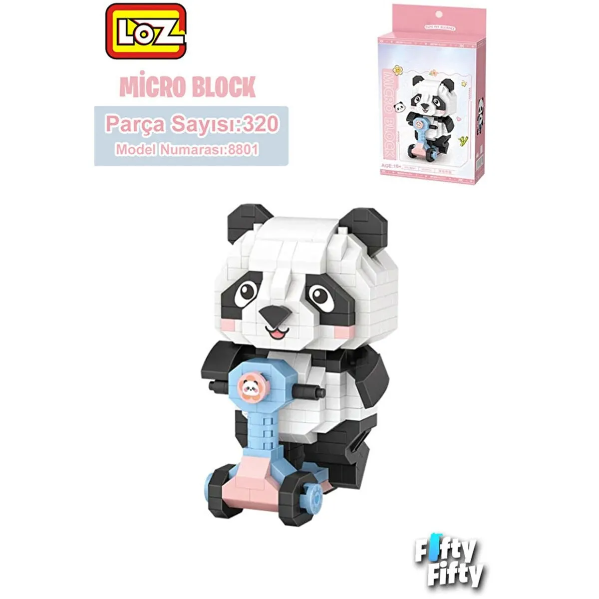 Panda Scooter Block Oyuncak 320 Parça