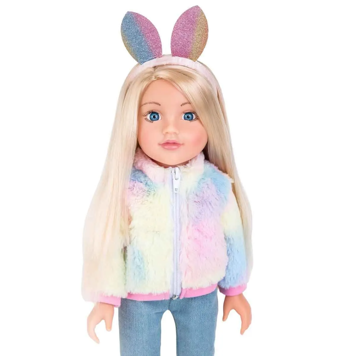 Designafriend 47 cm Bebek Tavşan Kulaklı Saç Bantlı Kıyafet — görsel 3