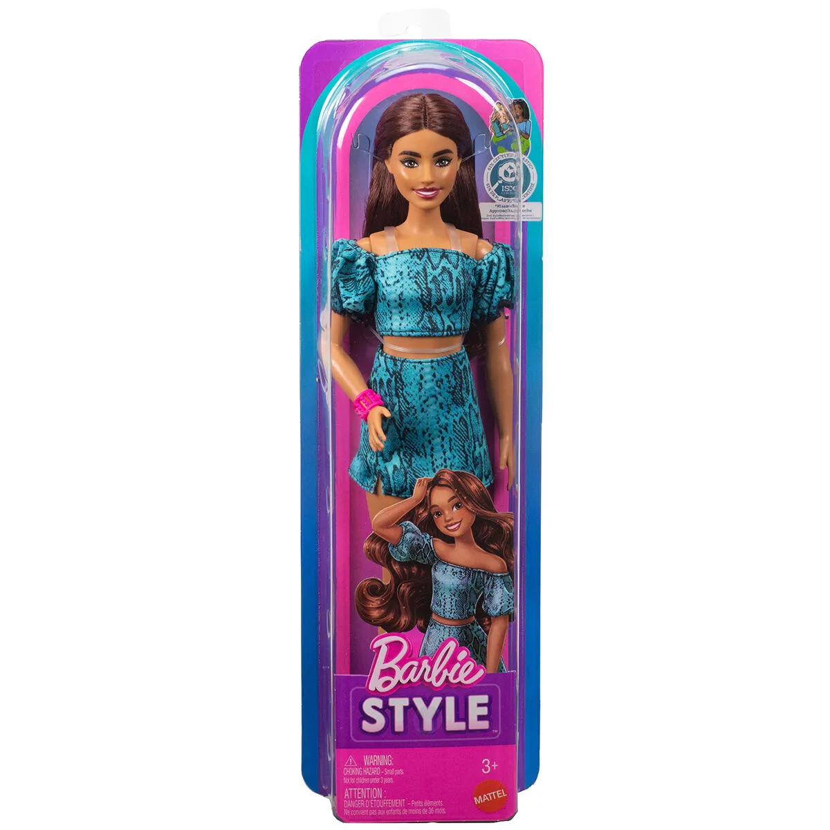 Barbie Fashionistas - Turkuaz Renkli Leopar Desenli Elbise — görsel 6