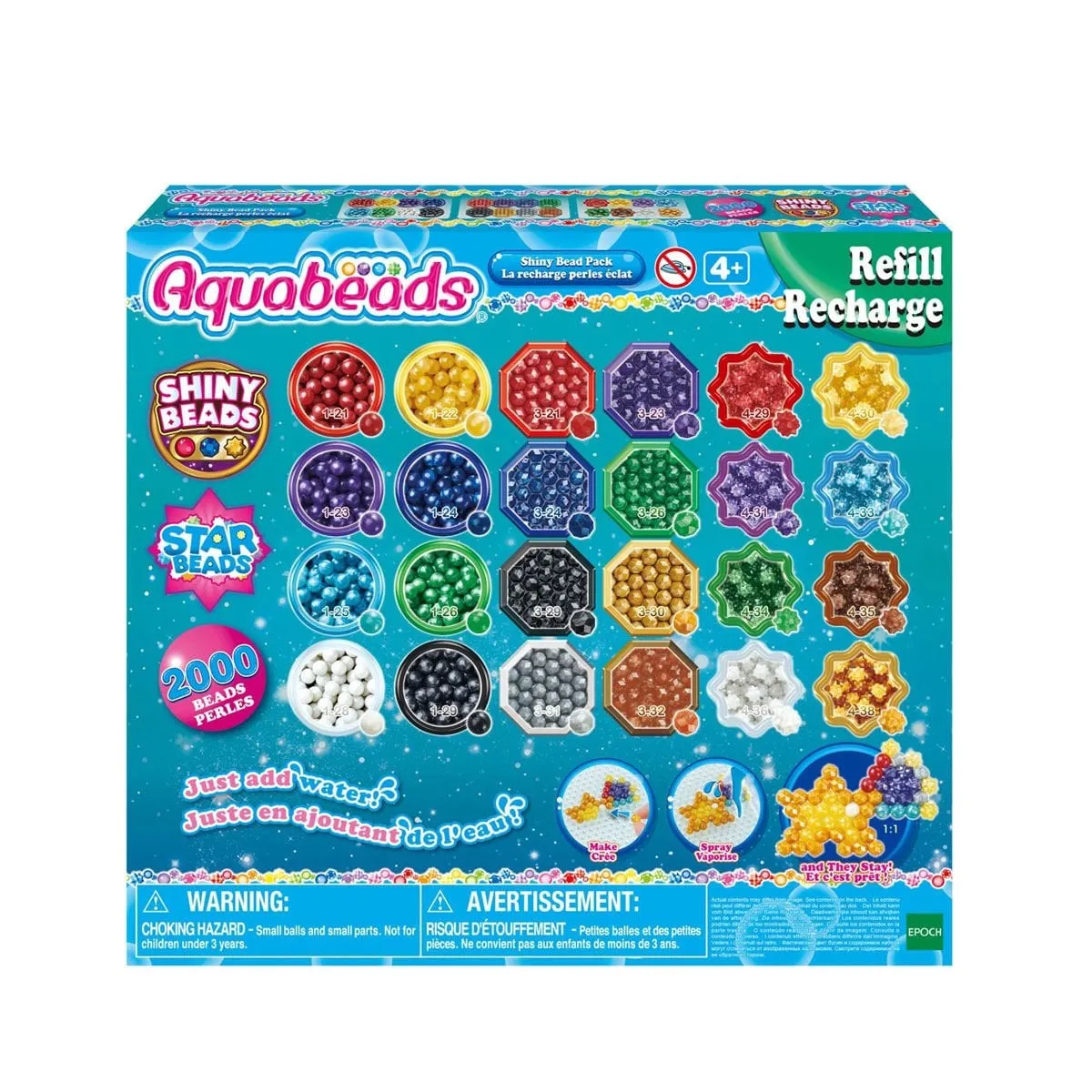 AquaBeads Parlak Boncuk Paketi (yedek paket) 2000 parça +4 yaş