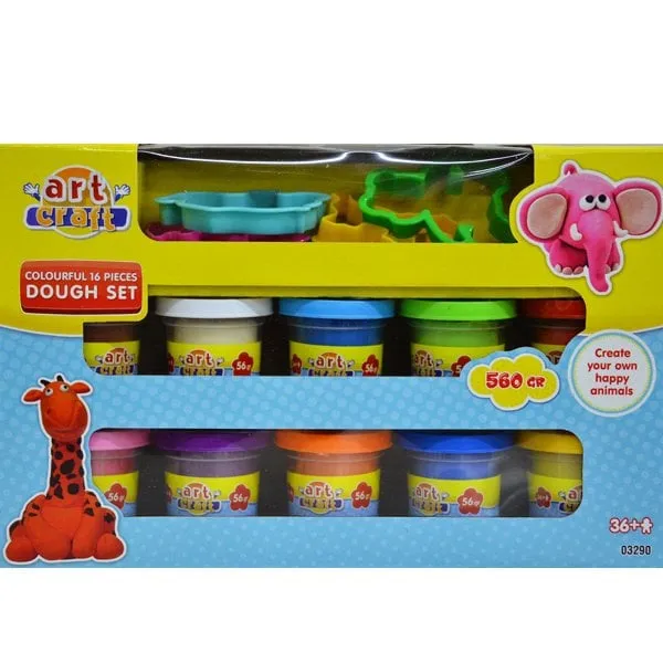 Art Craft 16 parça HAMUR SETİ-RENGARENK / 560 gr — görsel 2