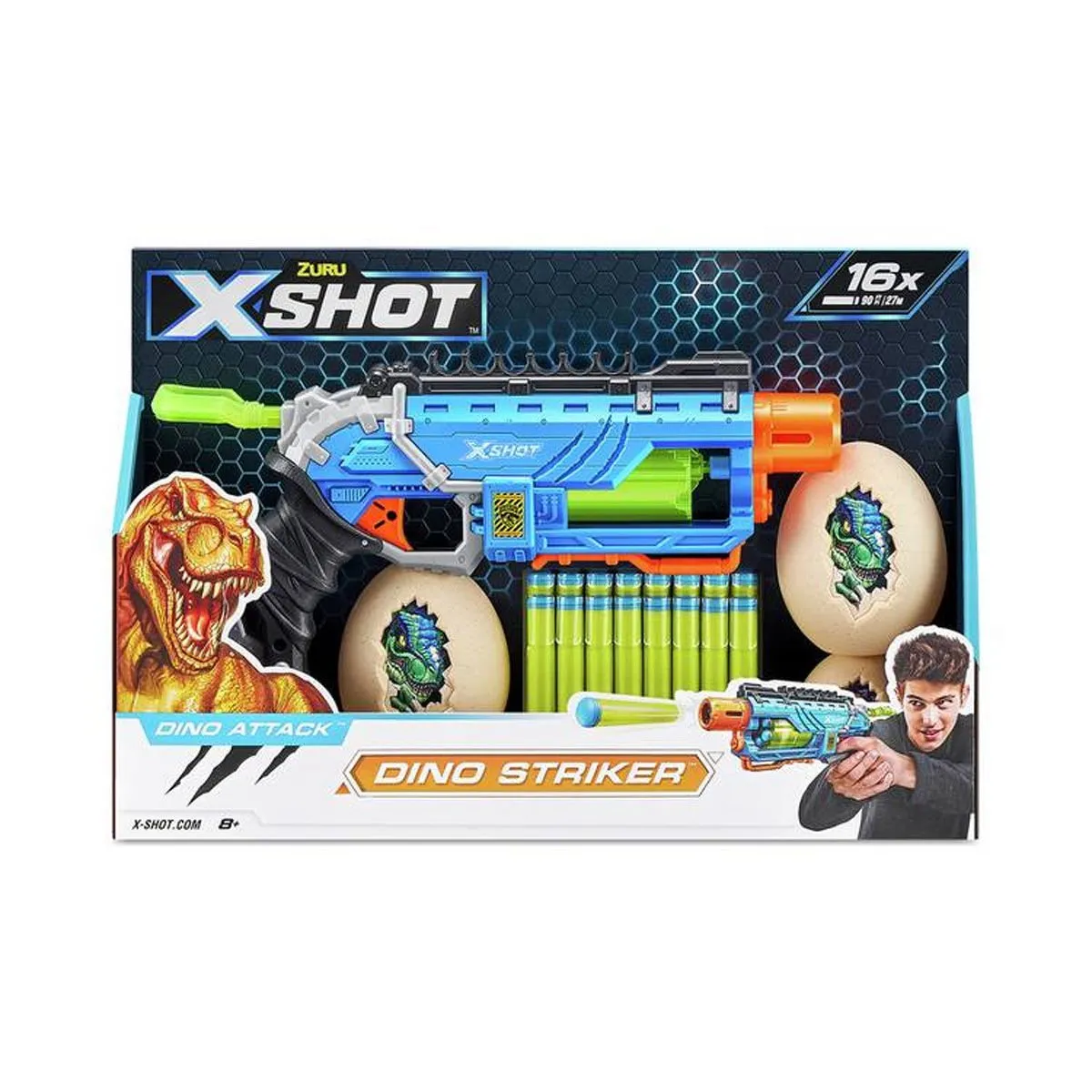 X Shot Sünger Atan Dino Attack Striker Silah -Sunman