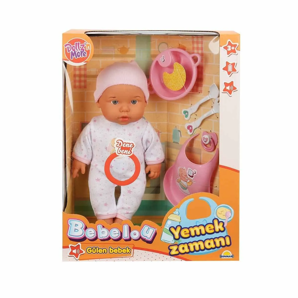 Sunman, Bebelou Yemek Zamanı Sesli Bebek Seti 35 cm / +3 yaş — görsel 2