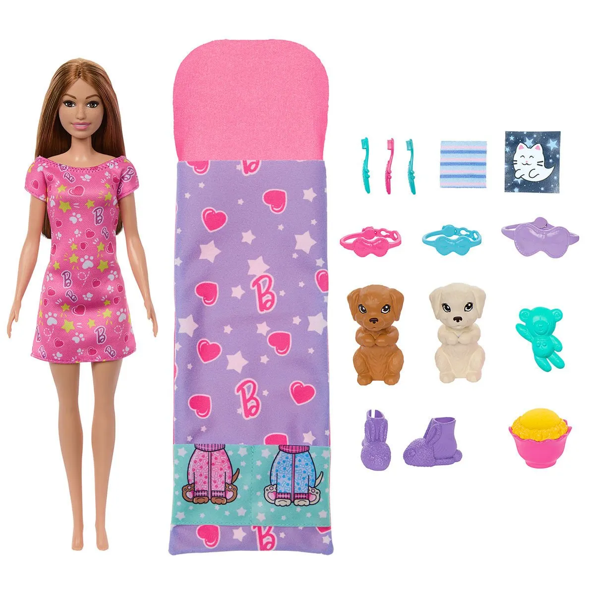 Barbie Pijama Partisi ve Köpekçikleri Oyun Seti — görsel 2