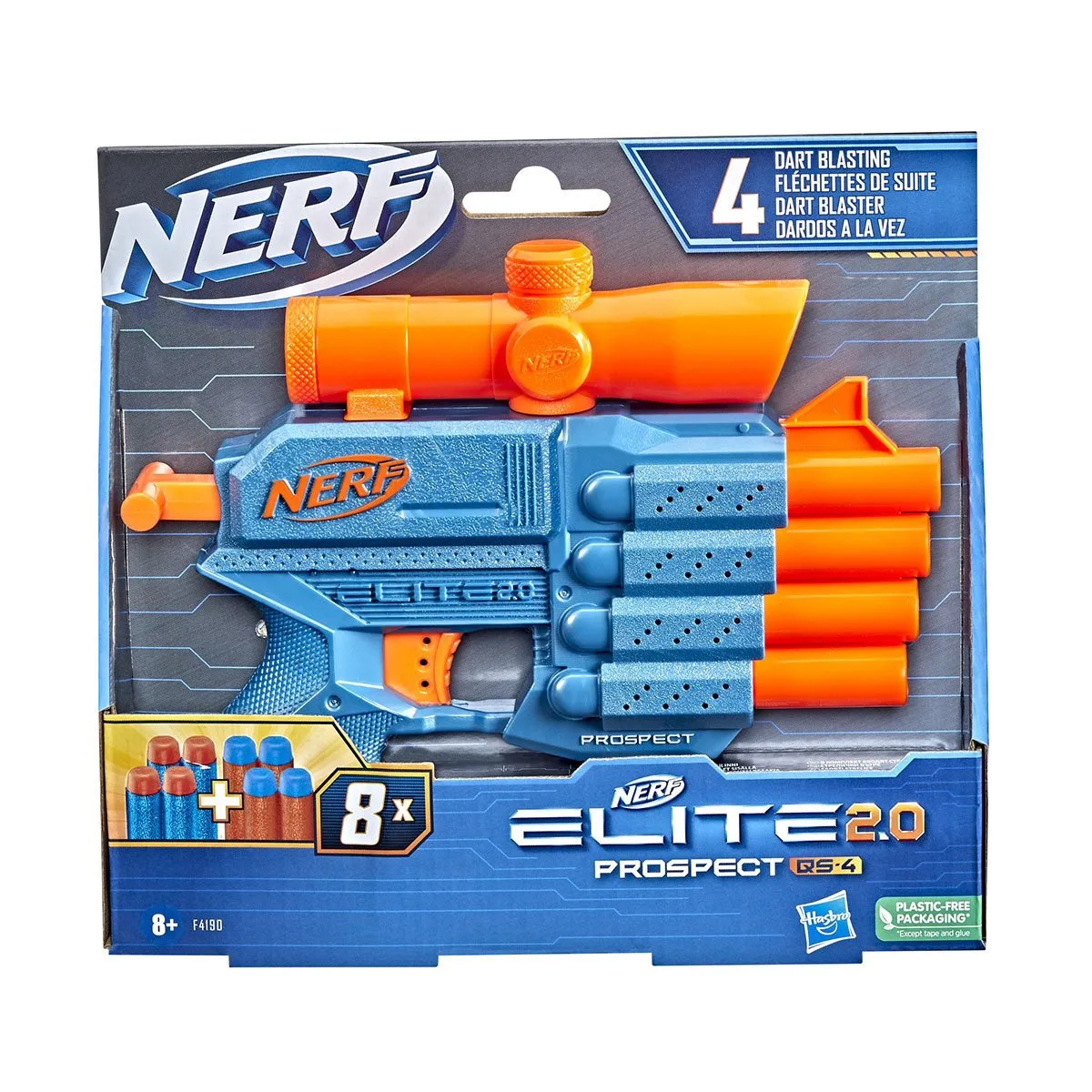 Nerf Elite 2.0 Prospect QS-4 Dart Tabancası +8 Yaş