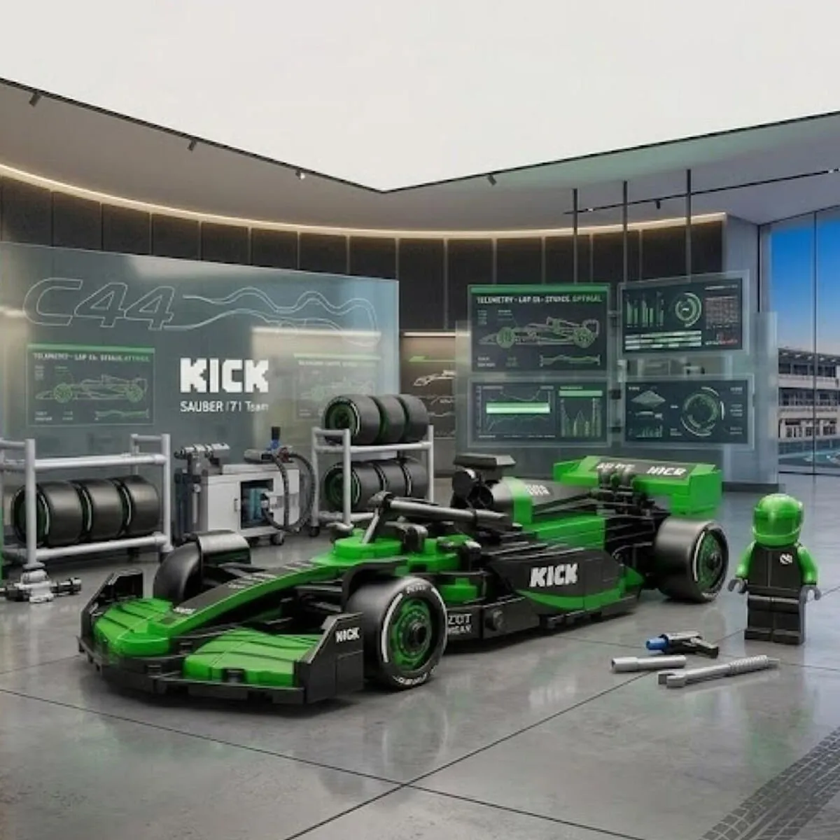 Kıck Sauber F1 Team C45-2025 348 Parça Oyuncak — görsel 2