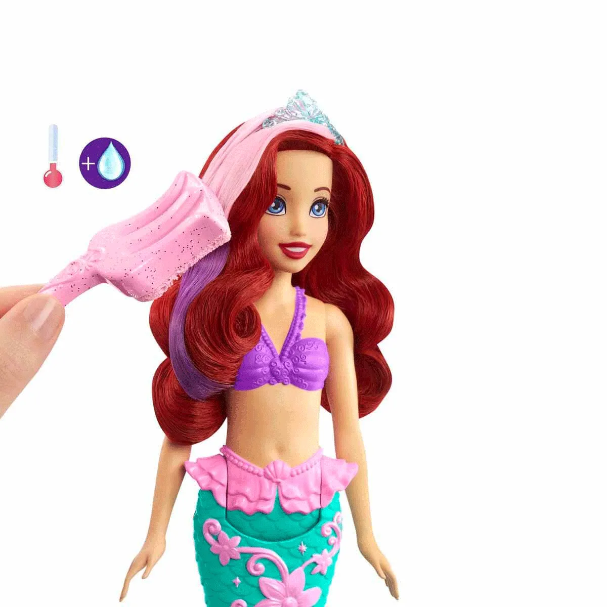 Disney Prensesleri Muhteşem Renk Değiştiren Saçlı Deniz Kızı Ariel - Erkol Özel Fiyatlı Ürün — görsel 3