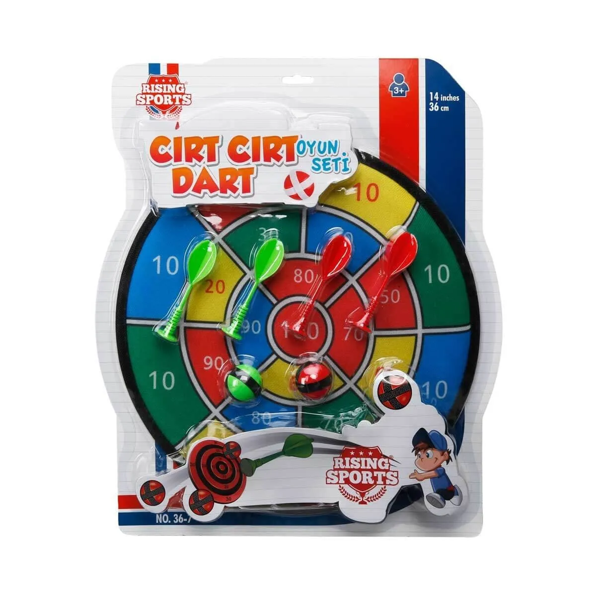Cırt Cırt Dart - İğnesiz Dart Seti 36 cm
