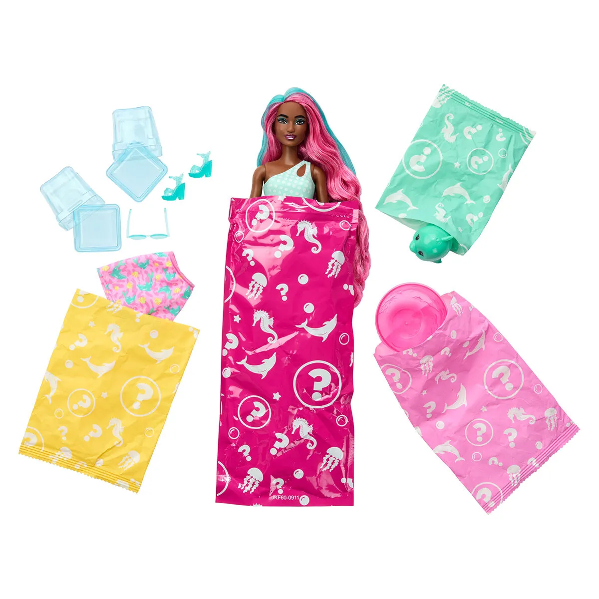 Barbie Pop Reveal Mor Saçlı Sürpriz Bebek — görsel 4