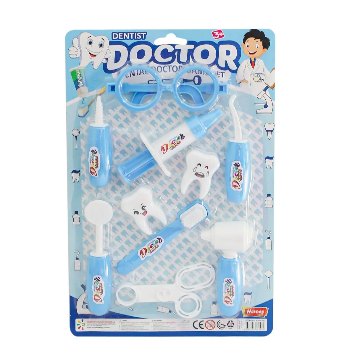 ERN-897 Heroes Toys Kartelalı Erkek Dişçi Seti