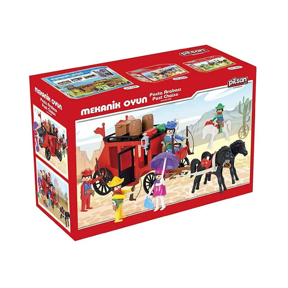 002 Mini Mekanik Seri 2 Posta Arabası -Pilsan Oyuncak