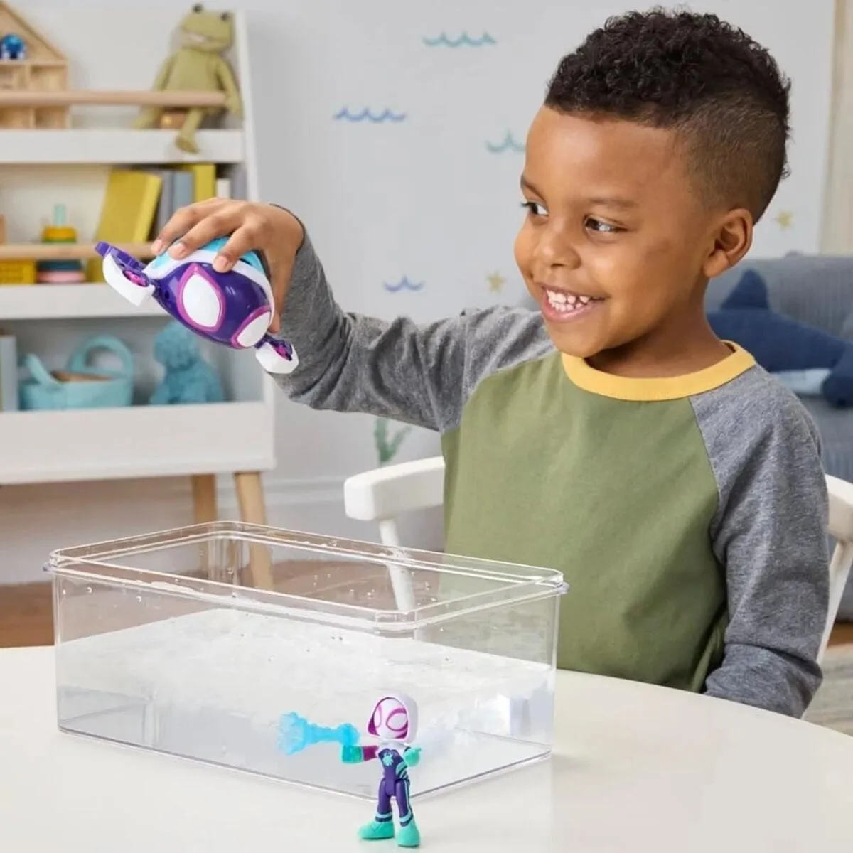 Spidey Waterwebs Ghost-Spider Figür ve Ghost Turtle Araç Oyun Seti — görsel 3