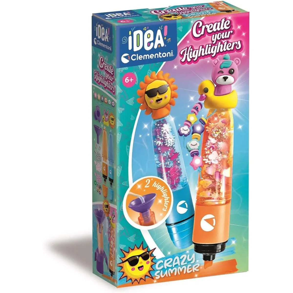 Idea Clemetoni - Fosforlu Kalem Tasarım Seti - Çılgın Yaz