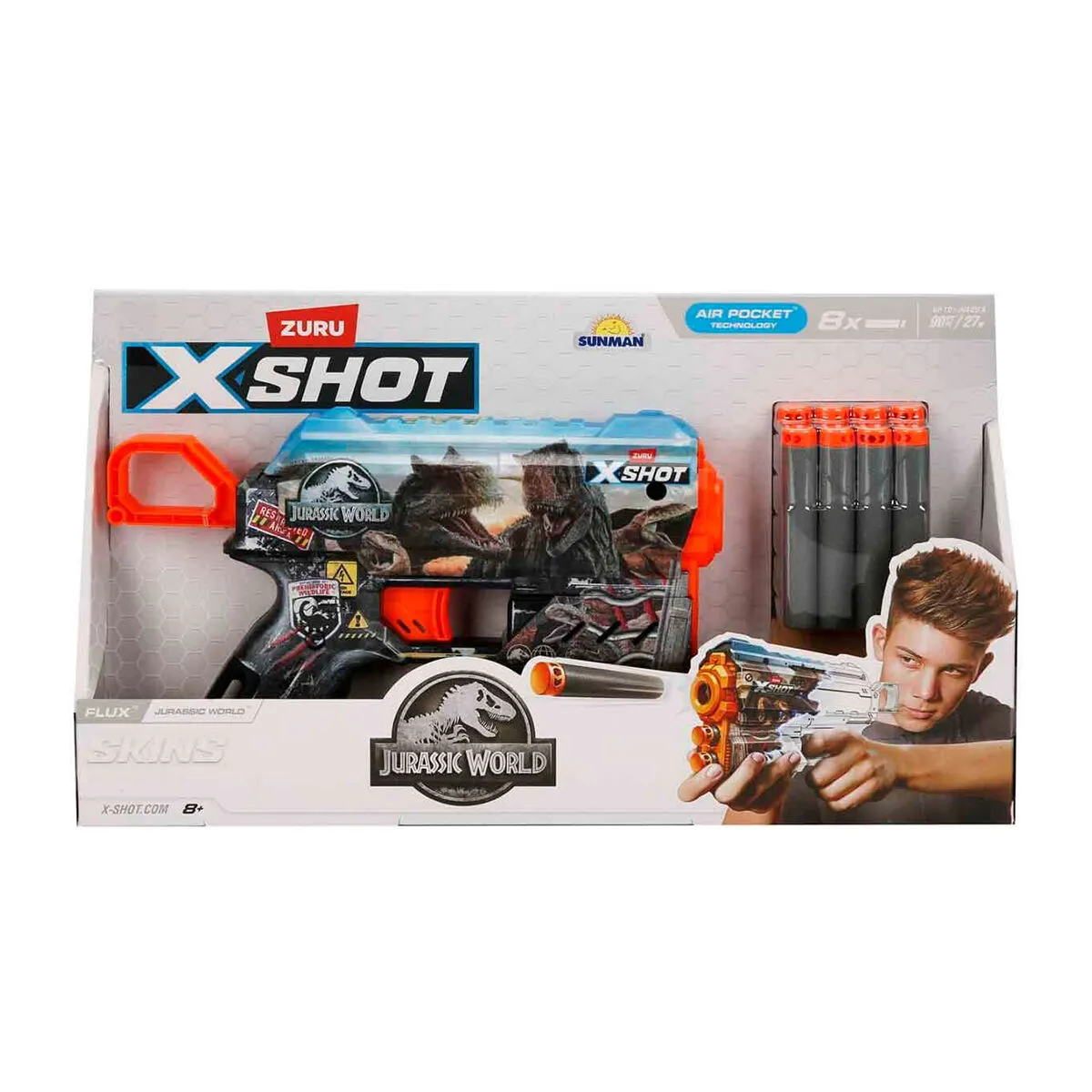 Sun-Zur-X-Shot Jurassic World 8 Mermili Sünger Atan Silah — görsel 5