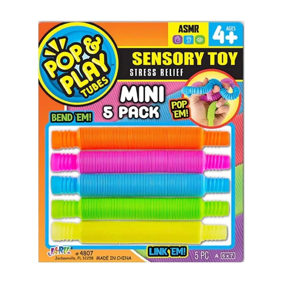 -SUN-JRU-POP PLAY TUBES DUYUSAL STRES OYUNCAĞI MİNİ 5Lİ 2A KRTL