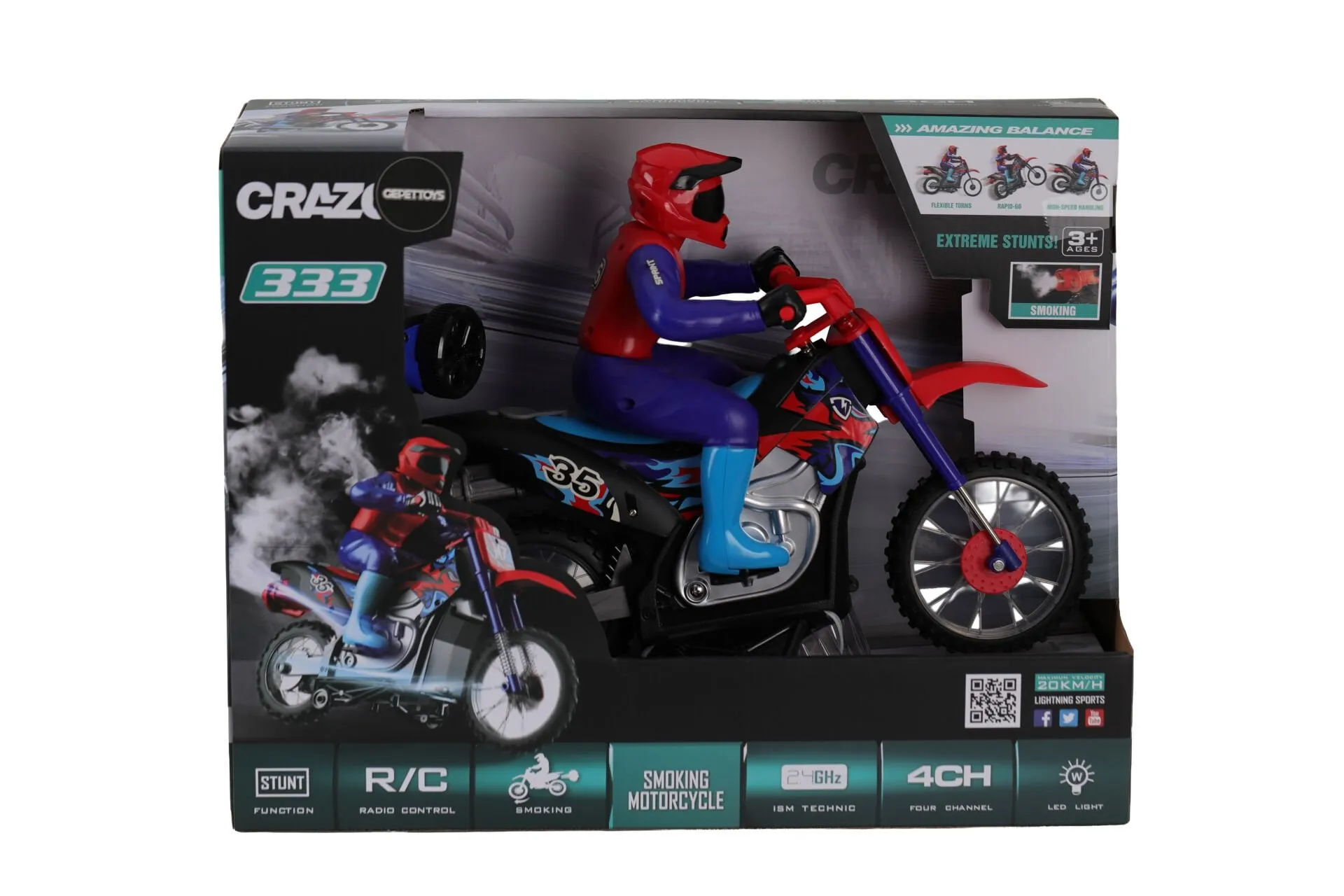333-TJ24161B-UZAKTAN Kumandalı Duman Atan Hız Motoru