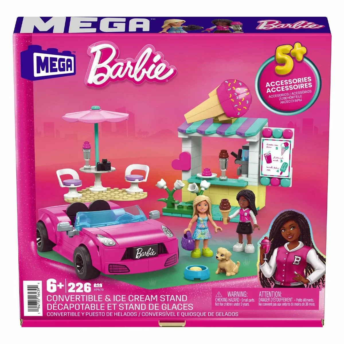MEGA Barbie® Dondurma Standı 226 parça +6 yaş