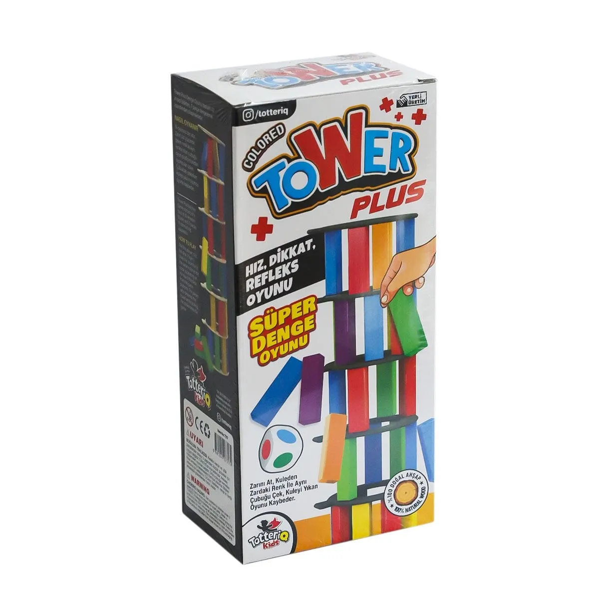 Renkli Plus Tower Süper Denge Oyunu 54 Adet -Totteriq