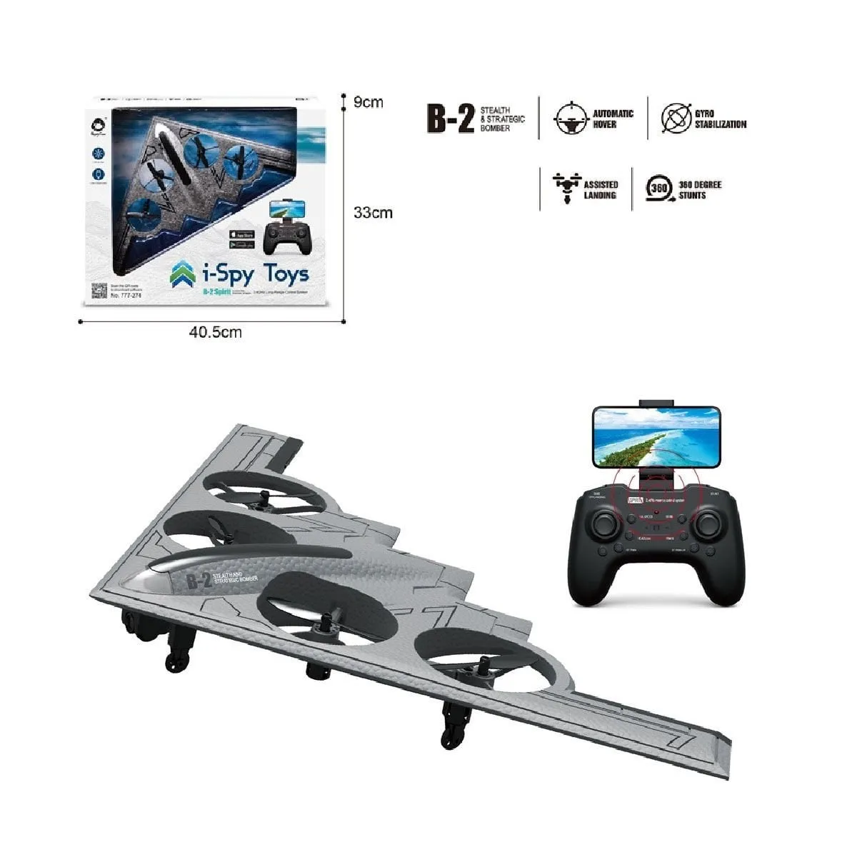 777-275 Uzaktan Kumandalı Full Fonksiyon 2.4G Şarjlı Kameralı Quadcopter İha