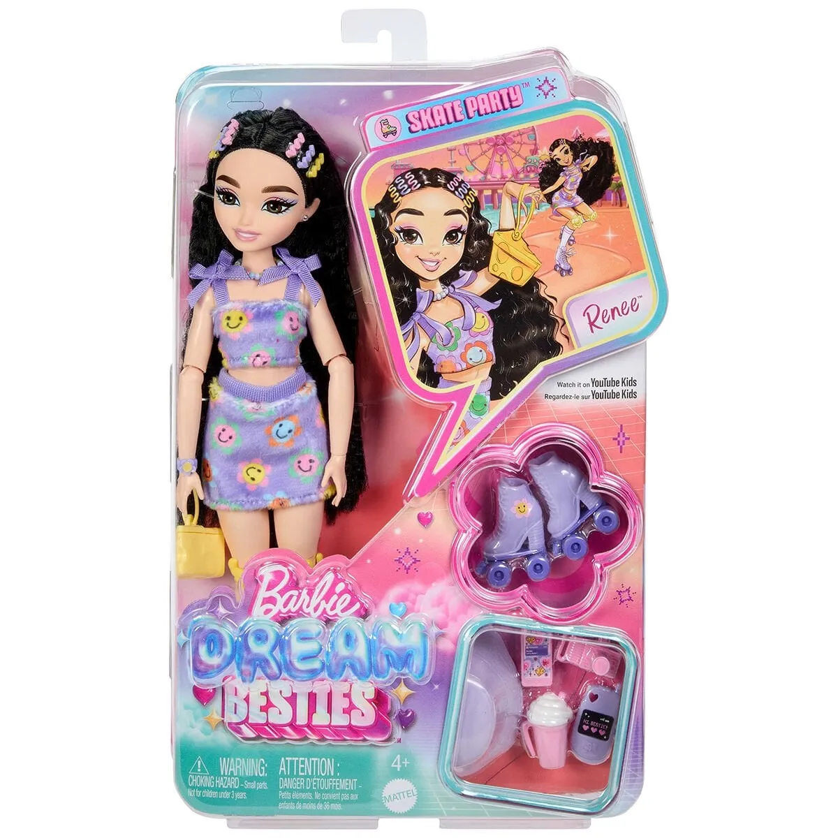 Rene - Barbie Dream Besties Paten Partisi Rene Bebek ve Aksesuarları