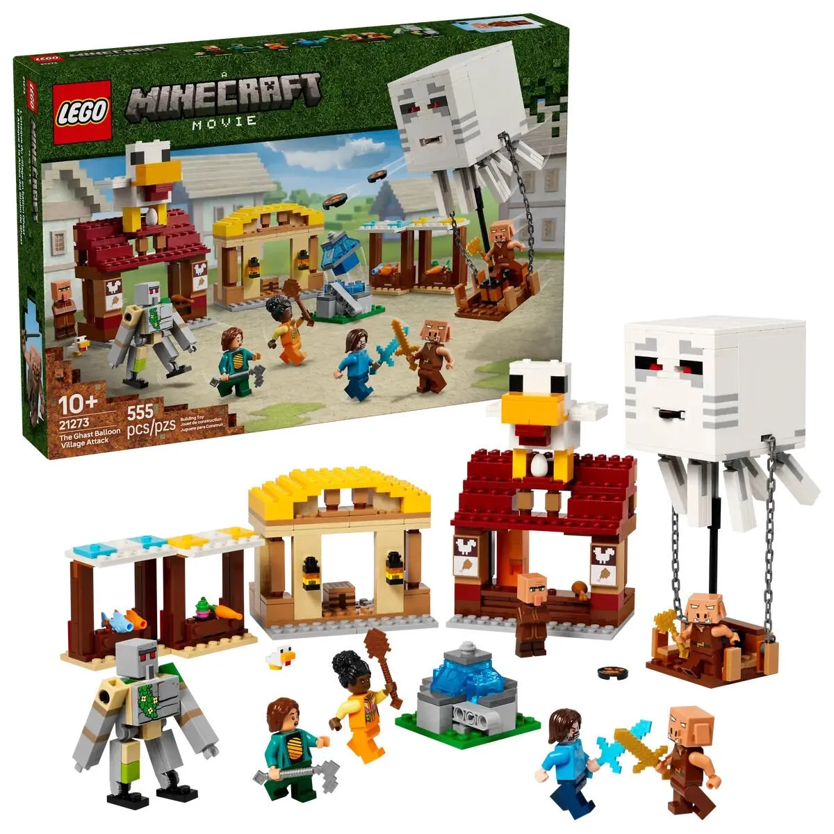 Lego Minecraft The Ghast Balloon Köy Saldırısı 555 parça +10 yaş