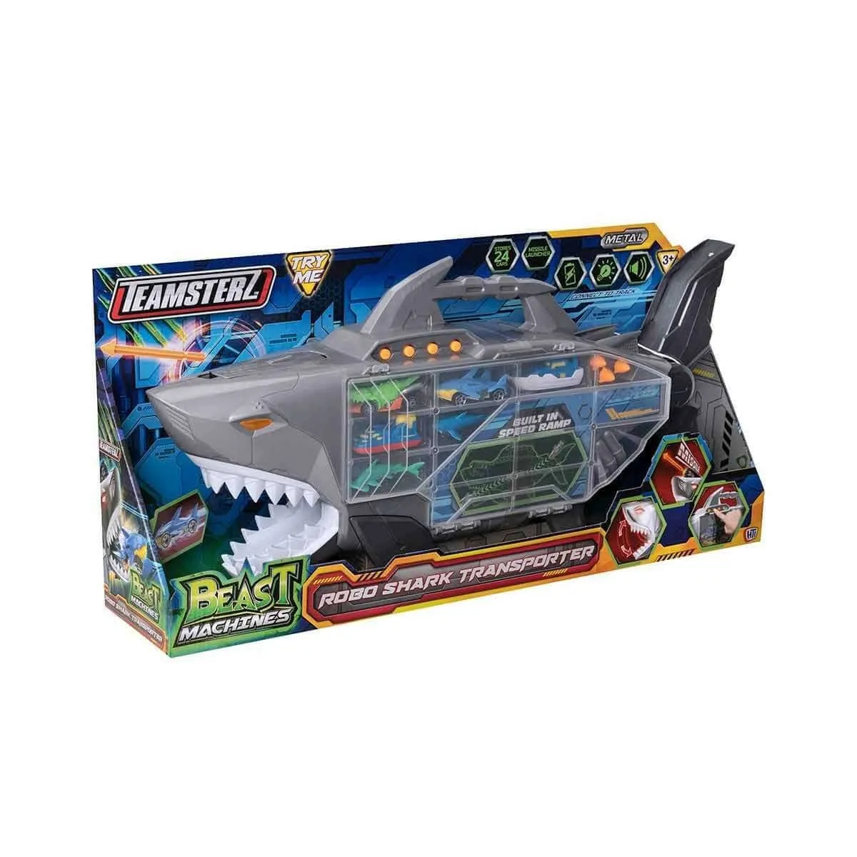 Teamsterz Beast Machines Robo Shark Çantalı Transporter -Sunman
