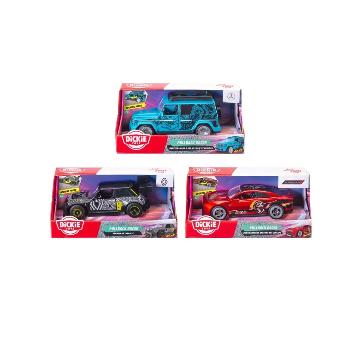 Pulback Racer 3-asst with pull back steering function opening do — görsel 2