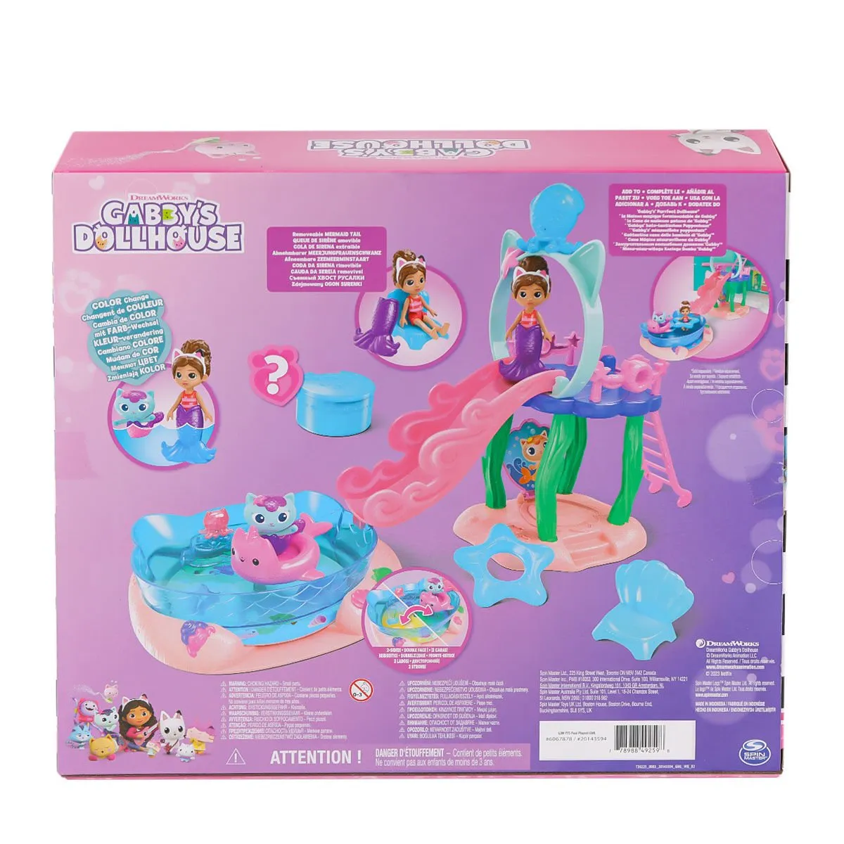 Gabbys Dollhouse Gabby ve Mercat Purr-ific Havuz Oyun Seti — görsel 2