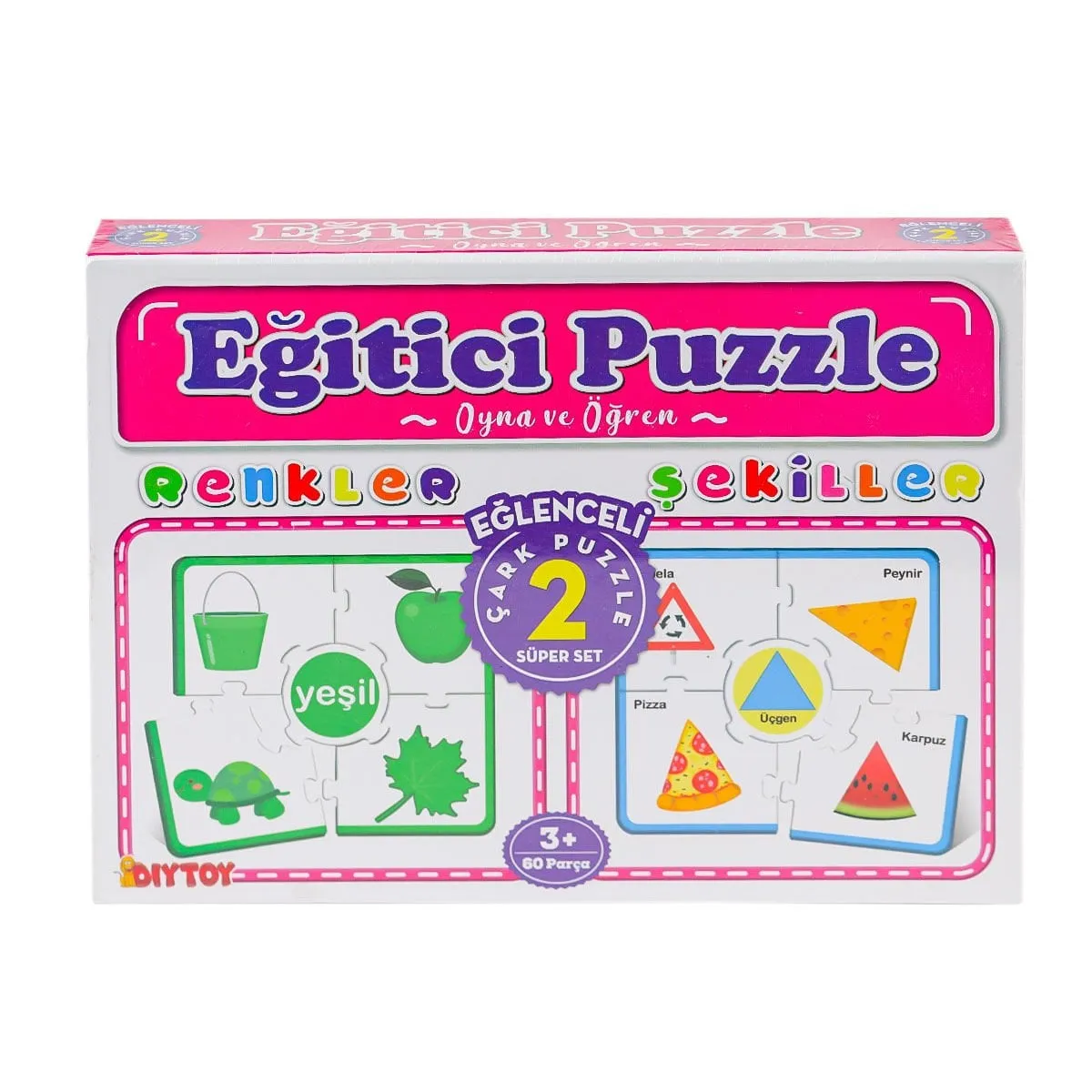 Çark Puzzle Renkler Şekiller -Dıytoy