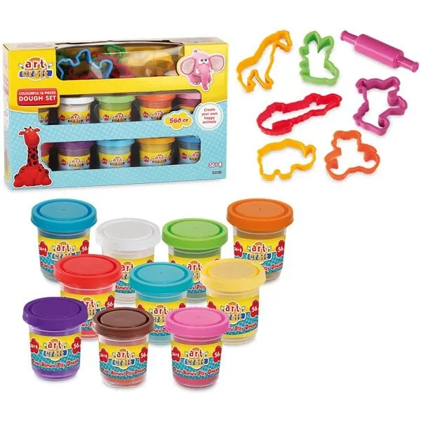 Art Craft 16 parça HAMUR SETİ-RENGARENK / 560 gr