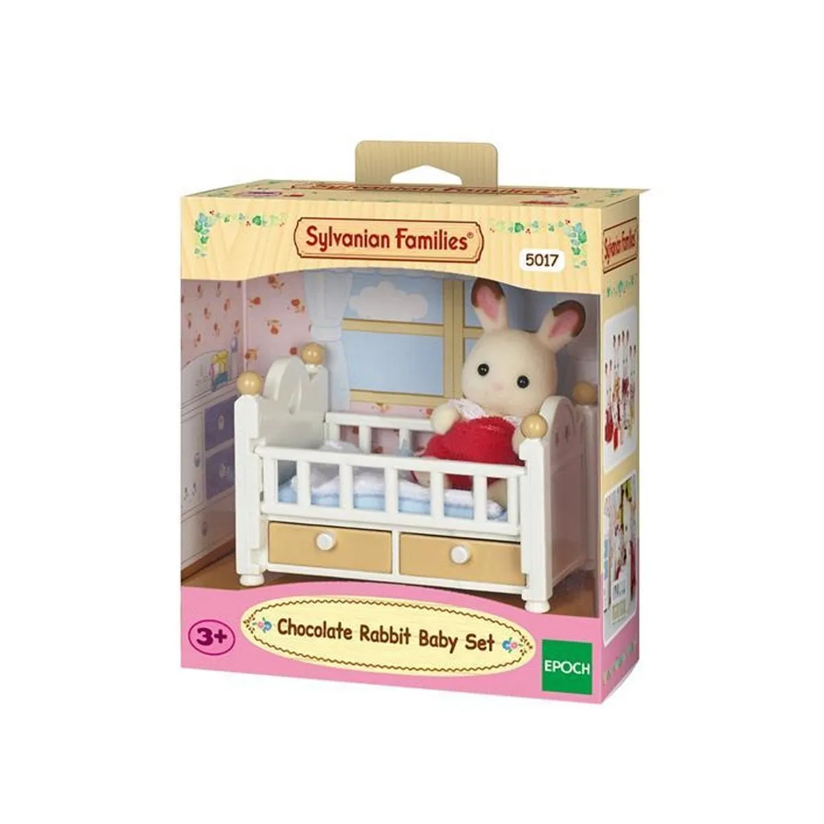 Sylvanian Families, Çikolata Kulaklı Tavşan Bebek ve Yatağı , +3 yaş