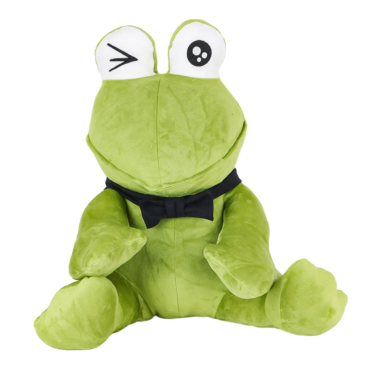 My Friend Toys Papyonlu Yeşil Oturan Peluş Kurbağa