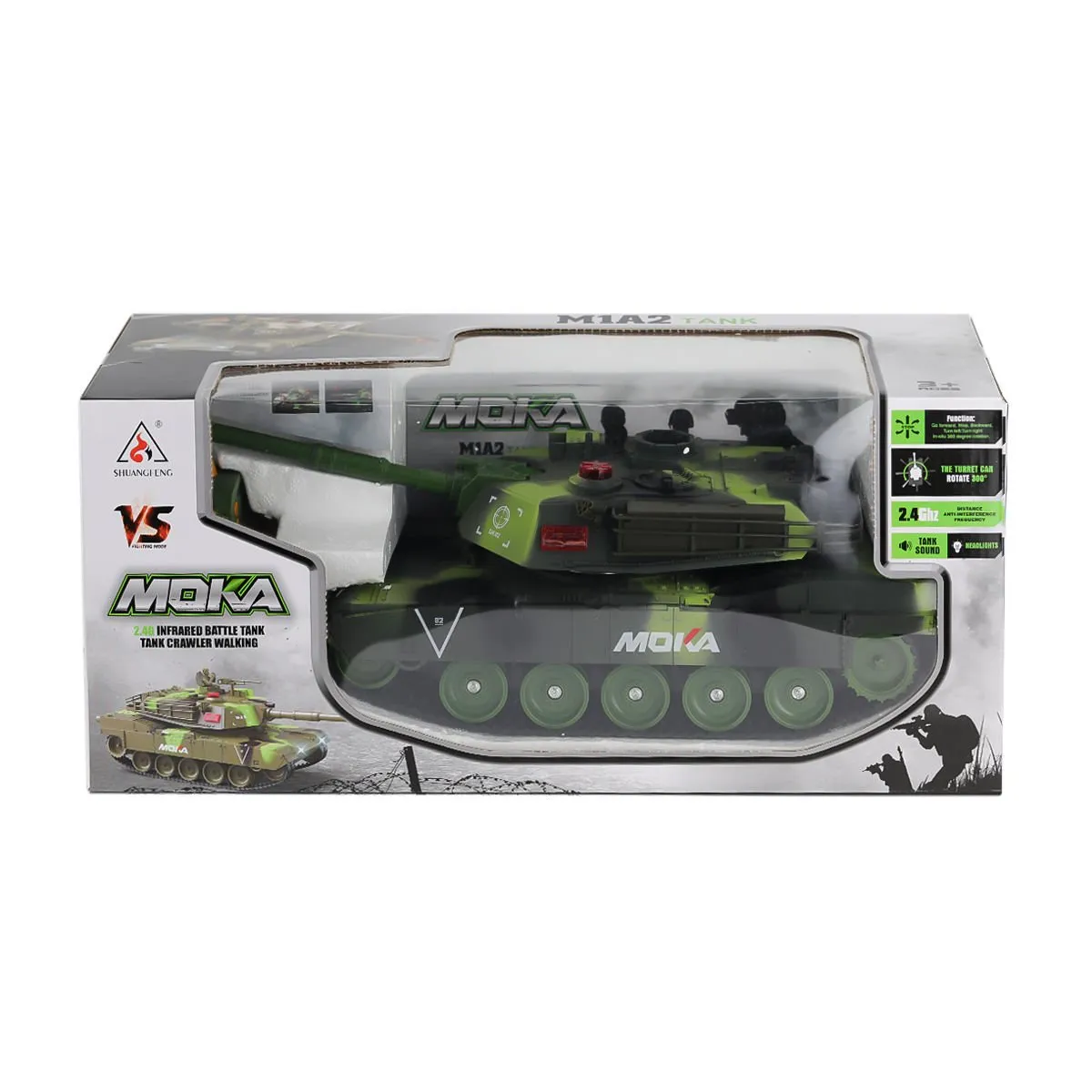 Kumandalı Sesli Şarjlı Büyük Boy Tank — görsel 2