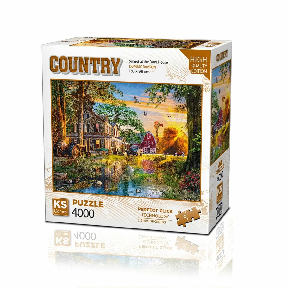 Sunset At The Farm House 4000 Parça Puzzle