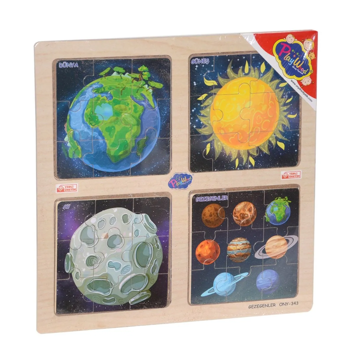 Ahşap Eğitici 4'lü Puzzle — görsel 2