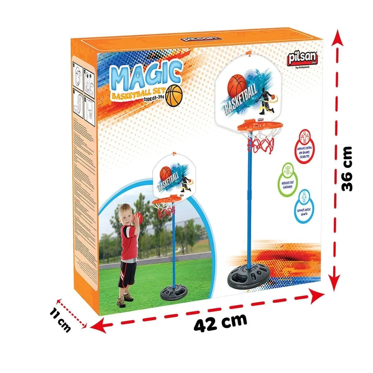 Pilsan Magic Ayaklı Basketbol Seti — görsel 4