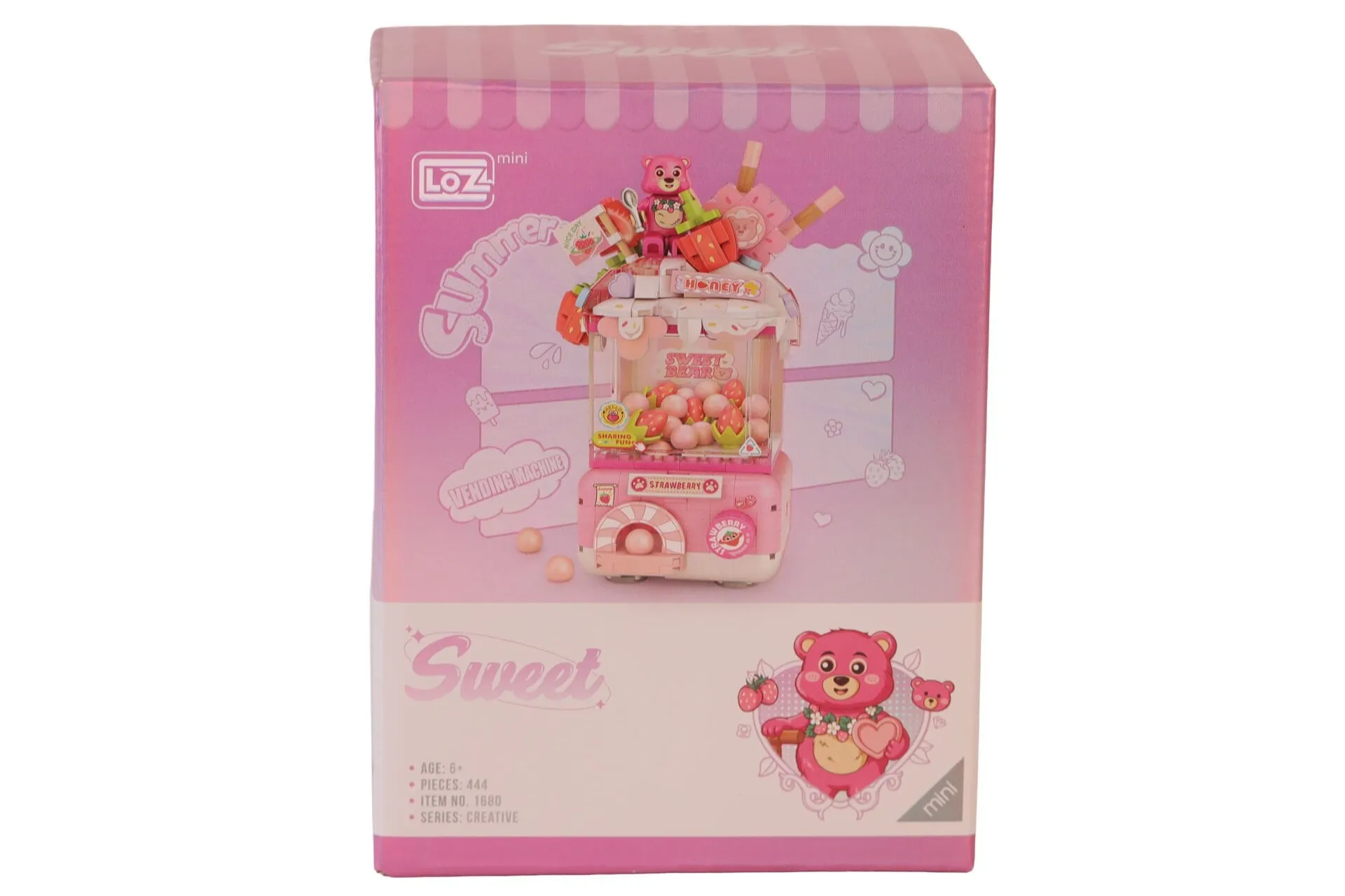LOZ Sevimli Gashapon Makineleri PEMBE BLOCK OYUNCAK 428 PARÇA