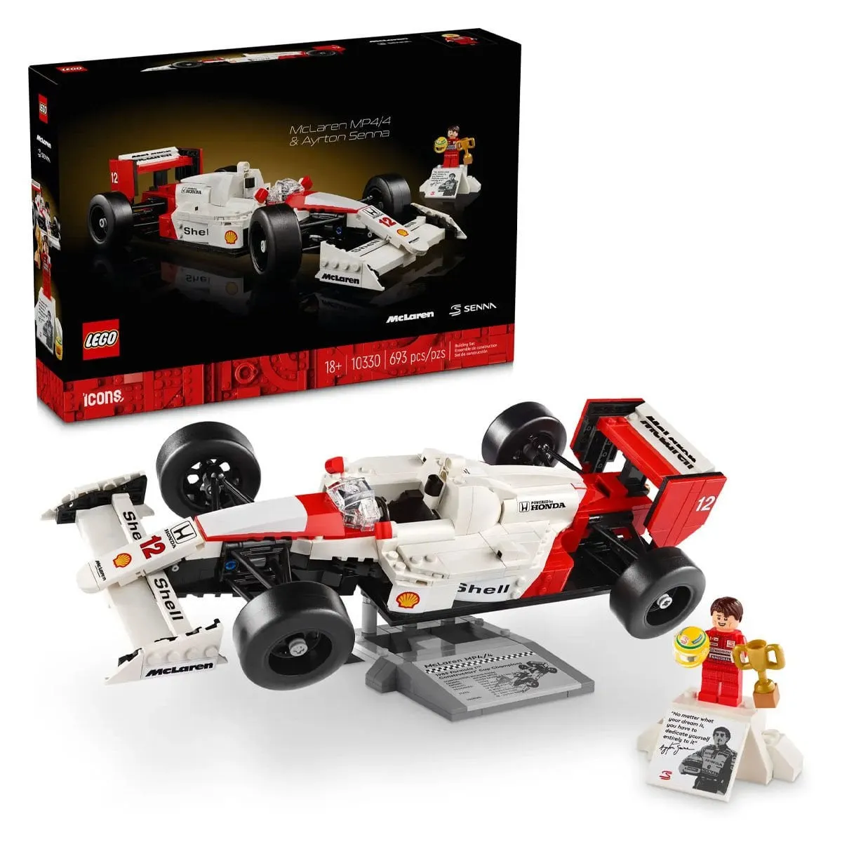 Lego icons - McLaren MP4/4 ve Ayrton Senna 693 parça +18 yaş