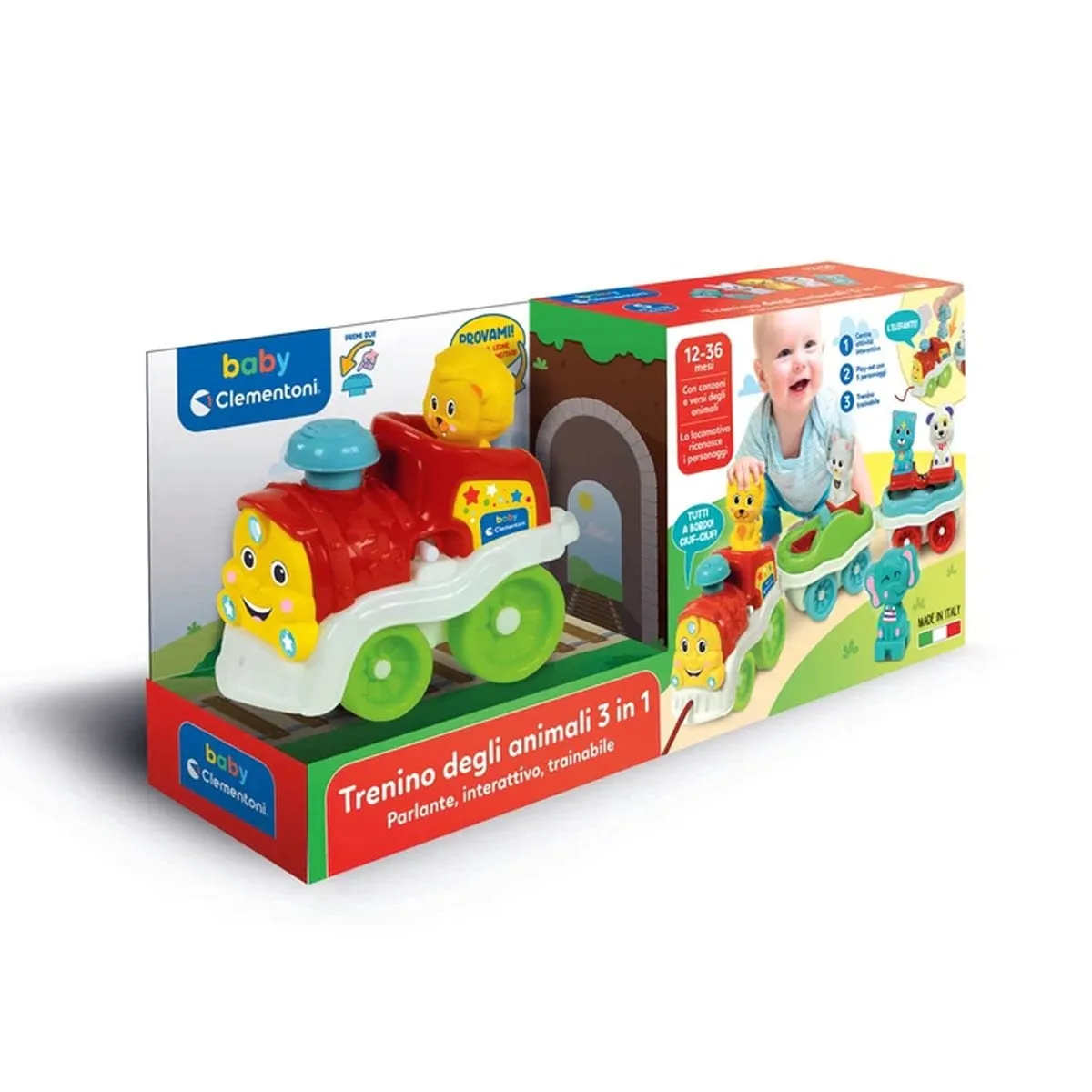 Baby Clementoni - Bebek Hayvanlar Treni +9 ay