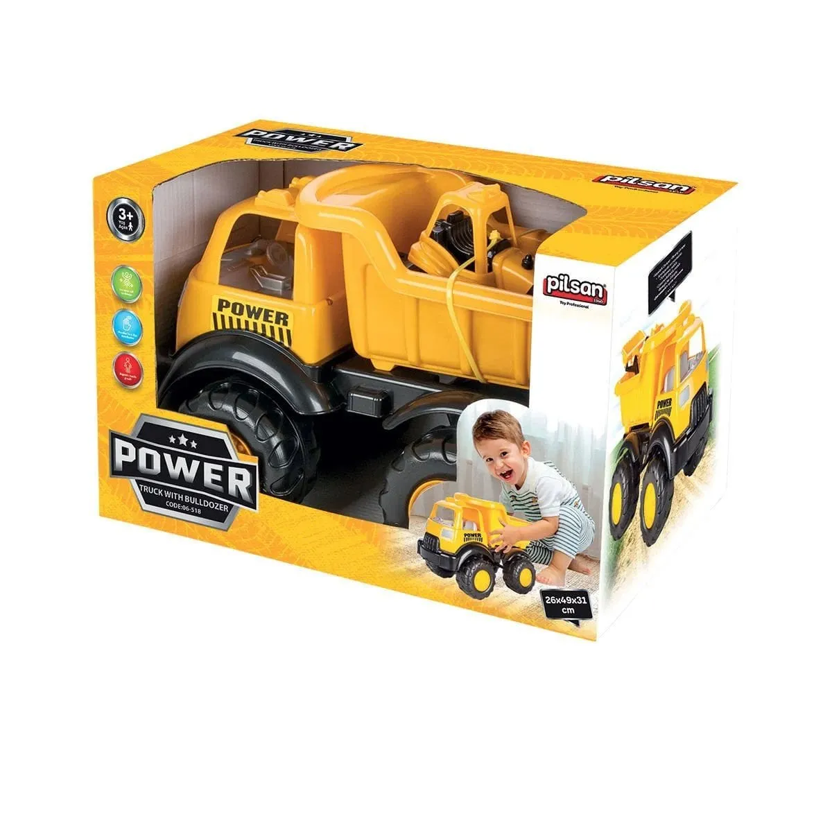518 Power İş Makineli Kamyon -Pilsan Oyuncak