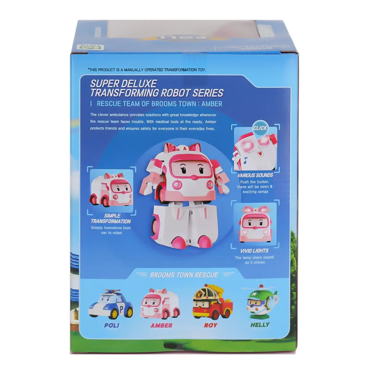 Polı MRT-687 Robocar Poli Büyük Transforming Robot Amber Sesli ve Işıklı — görsel 2